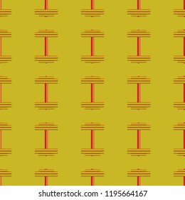 New seamless pattern with sport dumbbells or barbells for original colorfull backdrop.