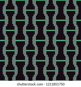 New seamless pattern with sport dumbbells or barbells for original colorfull backdrop.