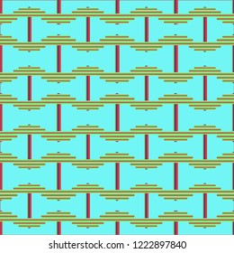 New seamless pattern with sport dumbbells or barbells for original colorfull backdrop.