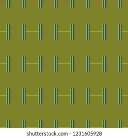 New seamless pattern with sport dumbbells or barbells for original colorfull backdrop.
