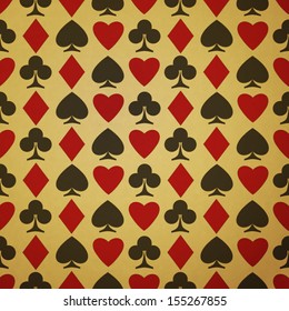new seamless pattern with suit symbols can use like casino wallpaper 