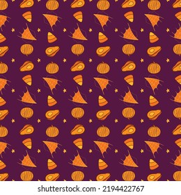 New Seamless Pumpkin Pattern Design Illustration