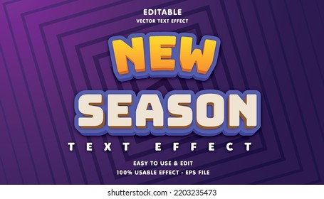 new season editable text effect with modern and simple style, usable for logo or campaign title