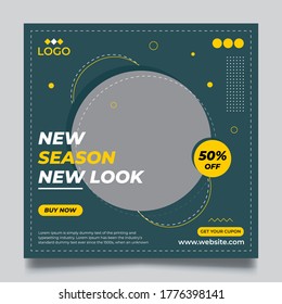 New Season Fashion Sale Web Banner Or Social Media Post, Instagram Banner Template