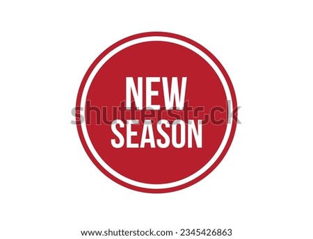 new season red vector banner illustration isolated on white background