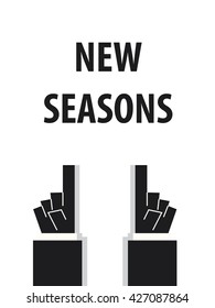 NEW SEASONS typography vector illustration