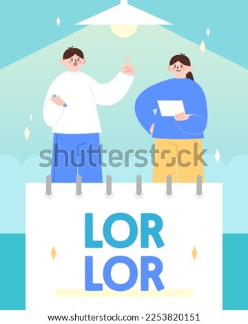 New Semester Character Poster Template
