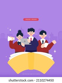 New semester entrance event template. 