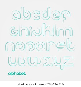new set of alphabet letters isolated on white background. vector font type design