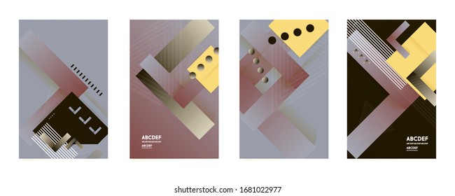 New set collage cards modern colorful flow poster. Liquid shape in blue color background art design for your design project. Vector illustration eps 10