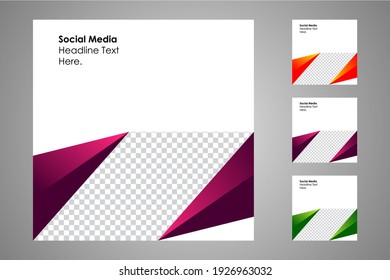 Nuevo conjunto de plantillas de banners mínimas editables. Adecuado para publicaciones en medios sociales y anuncios web o en internet. Ilustración vectorial con colegio fotográfico.