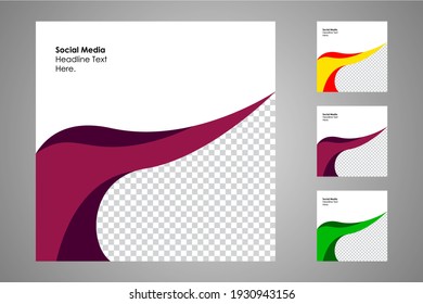 Nuevo conjunto de plantillas de banners mínimas editables. Adecuado para publicaciones en medios sociales y anuncios web o en internet. Ilustración vectorial con colegio fotográfico.