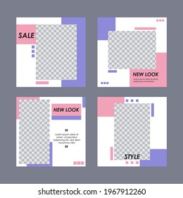 New set of editable minimal banner templates. Perfect for social media post , background and web internet ads.