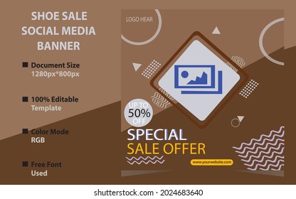 New set of editable minimal banner templates. Suitable for social media posts and web or internet ads