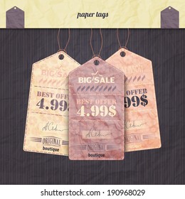 new set of paper labels for best offer announcement