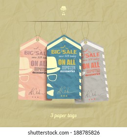 new set of paper tags for big sale announcement