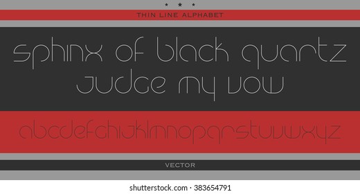new set of thin line style alphabet letters isolated on black background. vector font type design. contemporary typesetting collection