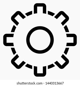 New setting icon in trendy flat style. Commercial line vector icon for websites and mobile minimalistic flat design.