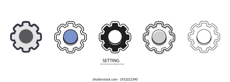 new Setting vector type icon