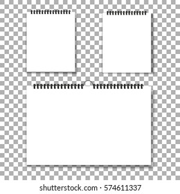 The new sheets of paper with a spiral on a background isolate, stylish vector illustration