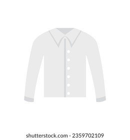 New shirt icon flat vector. Uniform clothes. Child hanger isolated