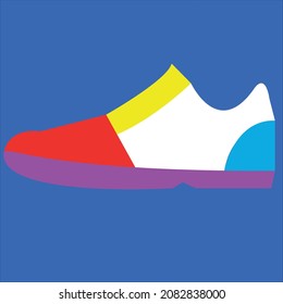 new shoes model of boy.shoes vector art illustration.running shoe logo graphic.modern shoes icon