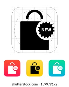 New shopping bag icon. Vector illustration.