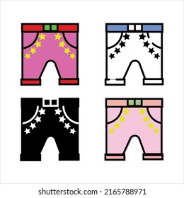 new shorts vector type icon