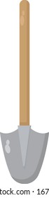 New shovel, illustration, vector on white background.