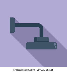 New shower head icon flat vector. Dark spa color. Clean object