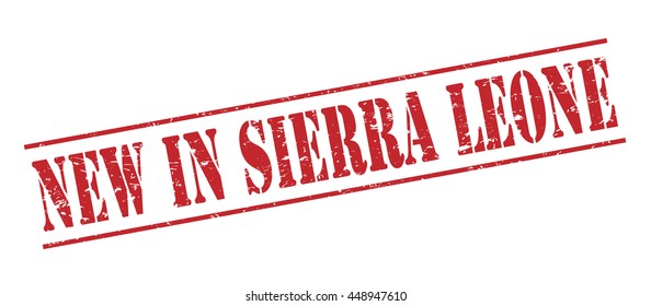 new in sierra leone vector stamp on white background