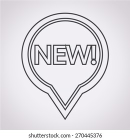 New sign icon