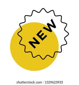 New sign icon - New arrival button symbol vector