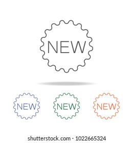 New sign icon. Element of a shopping multi colored icon for mobile concept and web apps. Thin line icon for website design and development, app development. Premium icon on white background