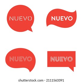 New sign icon, icons vector illustration. Nuevo vector logo on white background.