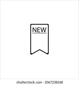 nuevo signo, etiqueta, ilustración vectorial de icono