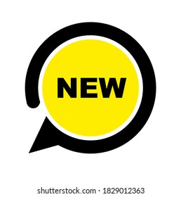 new sign on white background