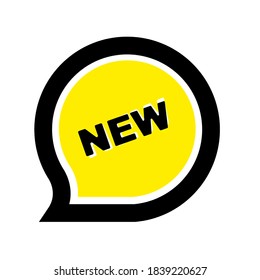new sign on white background