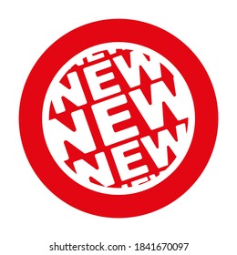 new sign on white background