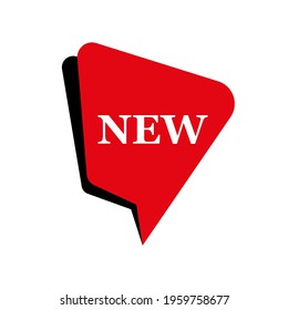 new sign on white background