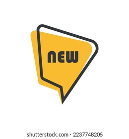 new sign on white background