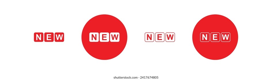 new sign on white background