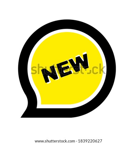 new sign on white background