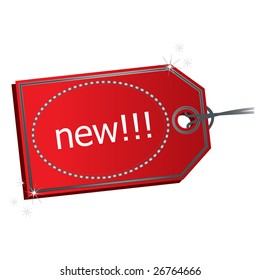 new sign tag vector