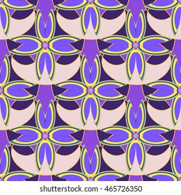 New simple abstract geometric seamless pattern with flower for background.