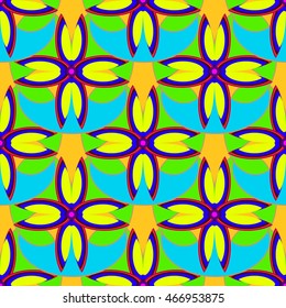 New simple abstract geometric seamless pattern with flower for background.