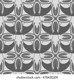New simple abstract geometric seamless pattern with flower for background.