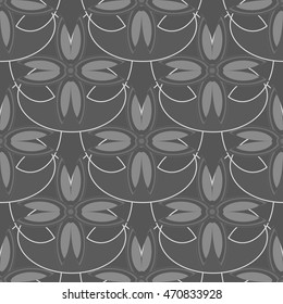 New simple abstract geometric seamless pattern with flower for background.