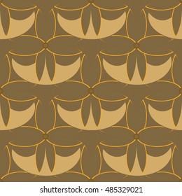New simple abstract geometric seamless pattern with flower for background. Geometric backdrop with flower silhouette.