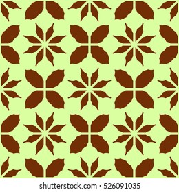 New simple abstract geometric seamless pattern with flower for background. Geometric backdrop with flower silhouette.